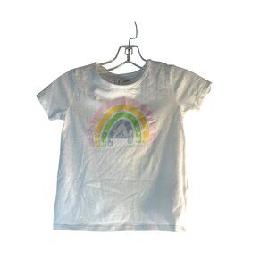 Adidas Toddler Girls Tee Graphic Rainbow Logo White/Multi Size 5